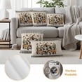 thumbnail image 6 of White Black Pumpkin Fall Outdoor Waterproof Pillow Covers, Farmhouse Plaid Botanical Cactus Rustic Decorative Square Throw Pillowcase Sofa Cushion Sham for Patio/Couch/Chair, 24"x24" 2 Pack, 6 of 8
