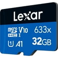 thumbnail image 3 of Lexar LMS0633032G-B2ANU High-Performance Blue Series 32 GB 633x UHS-I Micro SDHC Memory Cards with SD Adapter, 2 Pack, 3 of 5