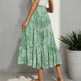 thumbnail image 4 of Mgmyaa Jupe Maxi Femme Décontractée Confortable Imprimée Ligne A Taille Élastique Longues Jupes, 4 of 6