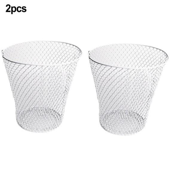Garden Cloche Plant Protectors 9 Inch, Set of 2 - Metal Wire Mesh Covers for Seedlings, Vegetables, Flowers - Animal & Weather Protection, White
