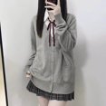 thumbnail image 1 of Japanese JK Uniform Cardigan Knit Sweater Long Sleeve Preppy Style Soft Comfortable Fall Winter, 1 of 10