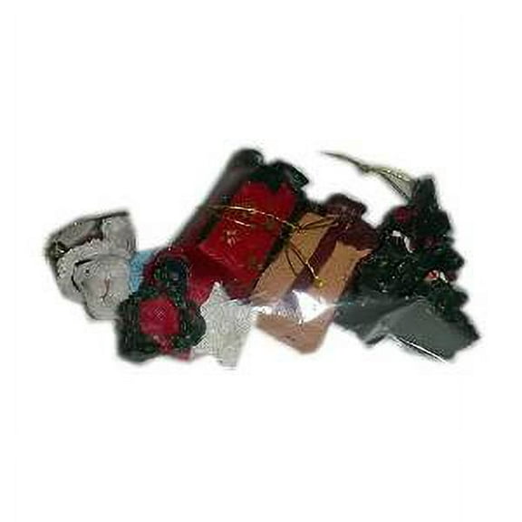 Miniature Polyresin Christmas Ornaments Set of 4