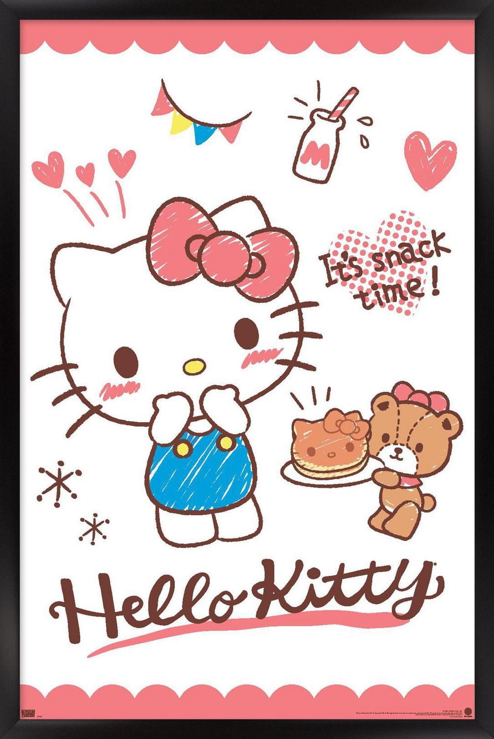 Hello Kitty: 25 Snack Time - Kitty Pancakes Wall Poster, 22.375" x 34" Framed