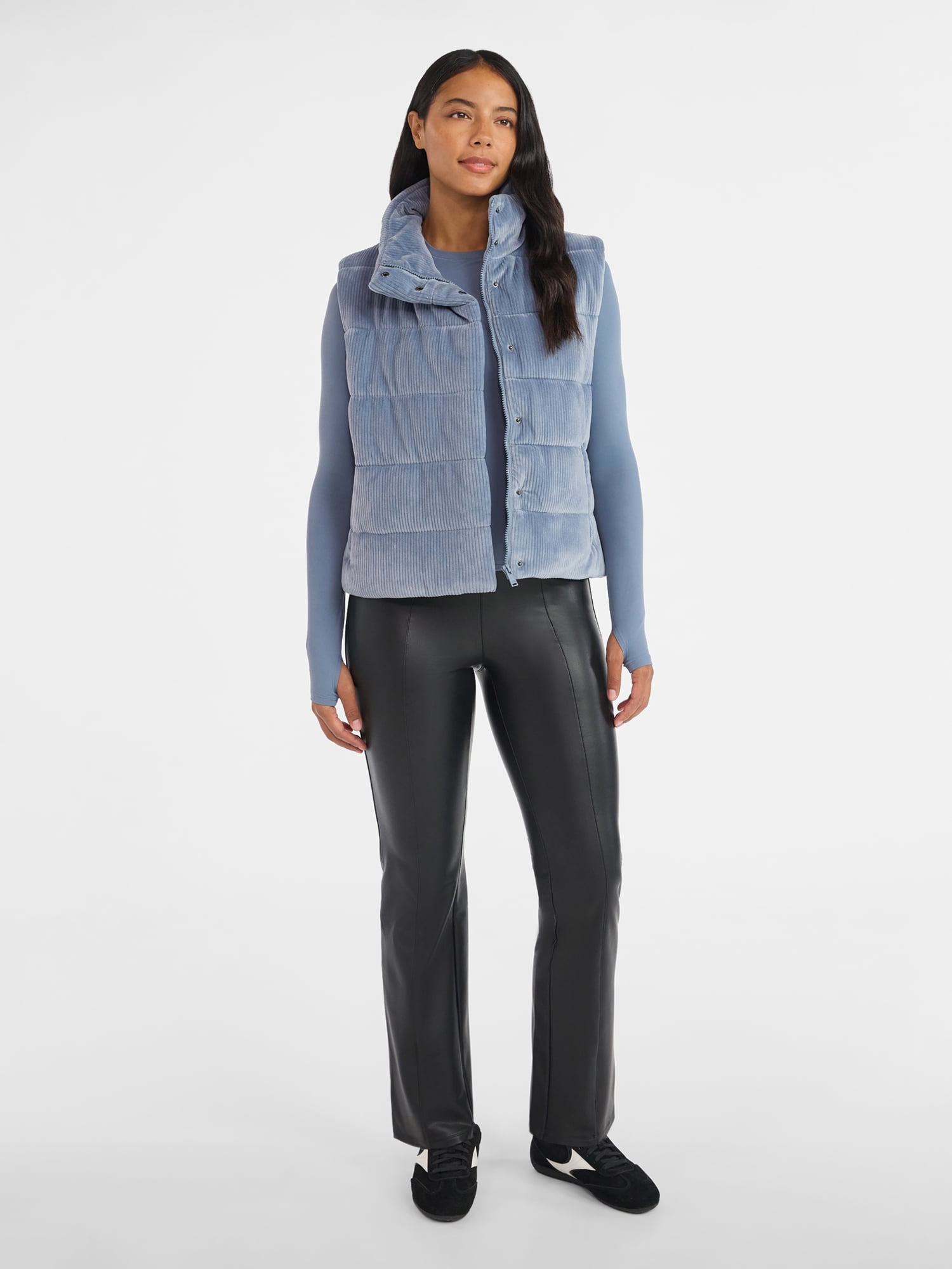 Avia Women's and Women's Plus Velour Ribbed Vest, Sizes XS-4X