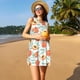 thumbnail image 3 of Balery Peach Vestidos de verano para mujer con estampado: vestido holgado sin mangas, vestido playero informal y cómodo para días calurosos., 3 of 7