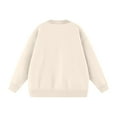 thumbnail image 6 of Nmnitkp Sweaters for Women Fashion Casual Solid Color Long Sleeve Round-Neck Blouses Shirts Tops Keep Warm Sweater Beige,4XL, 6 of 6