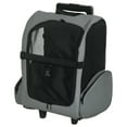 thumbnail image 1 of PawHut 2-IN-1 Pet Luggage Box Backpack Carrier w/ Handle Rolling Wheel Grey, 1 of 10
