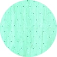 thumbnail image 1 of Ahgly Company Indoor Round Solid Turquoise Blue Modern Area Rugs, 3' Round, 1 of 4
