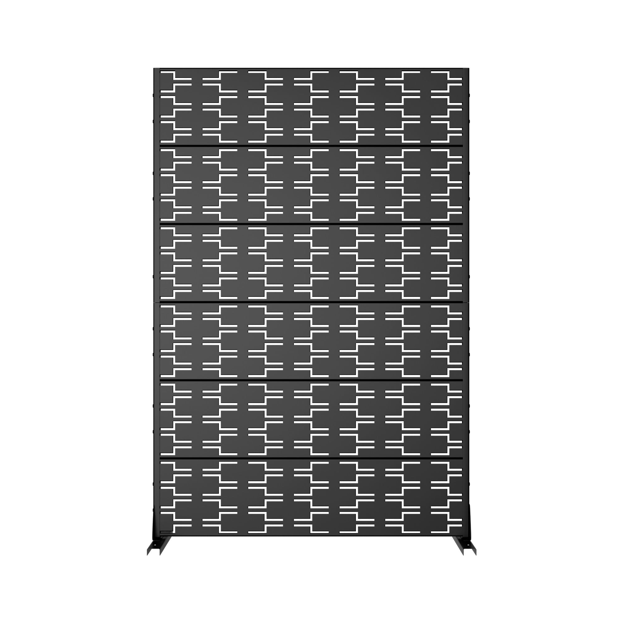 MAYEERTY Modern Steel Panel – Multi-Purpose Galvanized Room Partition,Bricks,Black