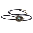 thumbnail image 2 of lionlar Cravate Rétro Turquoise Bolo Amérindienne Inde Cravate Cowboy Bronze Ancien, 2 of 9