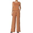 thumbnail image 1 of TheMogan Women's S~3X Stripe Sleeveless Elastic Waist Lounge Wide Leg Jumpsuit, 1 of 6