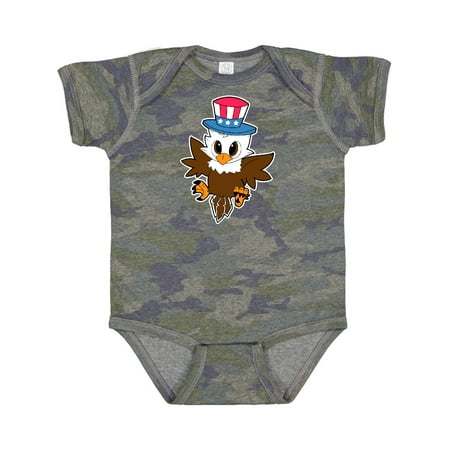 

Inktastic Memorial Day Baby Eagle with Patriotic Hat Gift Baby Boy or Baby Girl Bodysuit