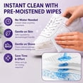thumbnail image 4 of Air Jungles Sneaker Cleaning Wipes 70 Ct, Fresh Scent Dual-Textured Quick Clean for White Shoes, Boots & Clogs, XL 7x7 Inch, Removes Dirt, Safe for All Colors, 4 of 9