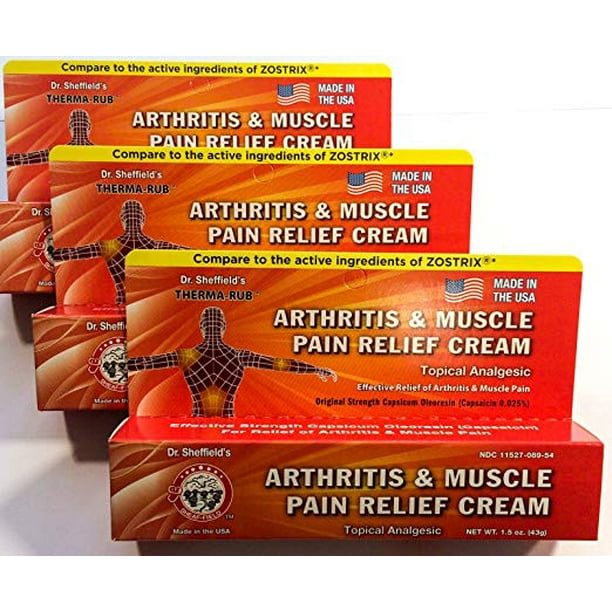 Dr.Sheffield's THERMARUB Arthritis Muscle Pain Relief Cream Rub 1.5 oz