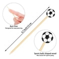thumbnail image 2 of Bamboo Cocktail Picks Decorative Fruit Toothpicks Soccer, 2 of 7
