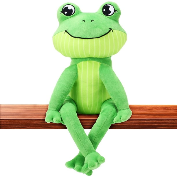 Peluche Toy HyDren con forma de rana, 43 cm, suaves y largas, color verde