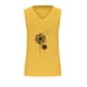 thumbnail image 4 of Fiudx Ofertas Flash Del Día Solo En Línea Camiseta con Botones y Cuello Redondo de Manga Corta con Estampado Pequeño Informal y de Lino para Mujer, 4 of 4