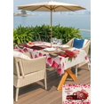 thumbnail image 4 of Outdoor Tablecloth with Umbrella Hole and Zipper, Valentine's Day Rectangle Table Cloth 60x120 Inch Waterproof Tablecloth, Red Roses Car Love Hearts Romantic Burlap Picnic Table Cover for Patio, 4 of 7