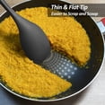 thumbnail image 6 of YZEGDCG Large Red Silicone Cooking Spoon, Non-Stick Solid Spoon set with Deep Bolw and Measurement Mark for Mixing, Serving, Draining, Scooping, Scraping, Heat Resistant Kitchen Utensils, 6 of 8