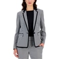 thumbnail image 1 of Kasper Womens Shoulder Padded One Button Blazer Jacket, White, Petite, 4P, 1 of 1
