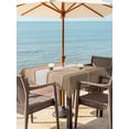 thumbnail image 2 of Outdoor Tablecloth with Umbrella Hole and Zipper, Brown Wood Grain Square Table Cloth 54x54 Inch Waterproof Tablecloth, Country Retro Wooden Plank Farmhouse Picnic Table Cover for Patio Camping, 2 of 7