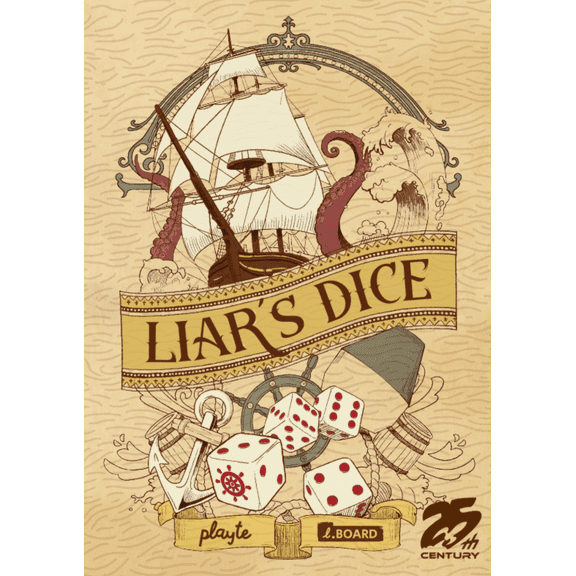 Liar's Dice, Famous Fast Paced Bluffing Dice Game for 2-6 Players - 25th Century Games