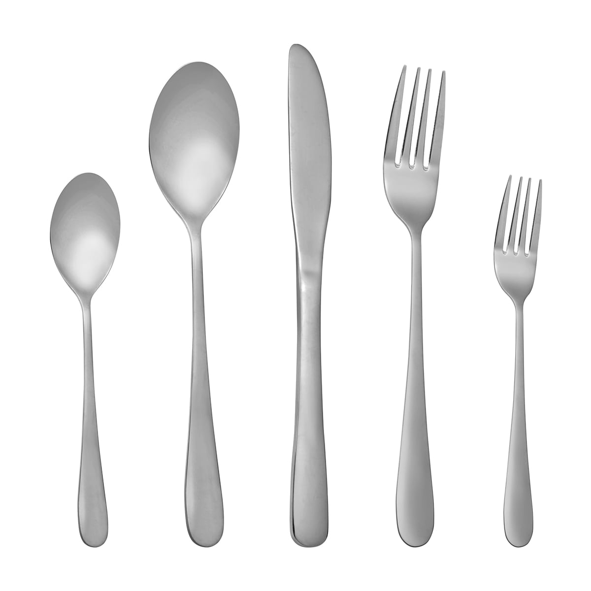 Silver Silverware Set for 4, MDEALY 20 Piece Modern Flatware Utensil Set for 4, Include Dinner