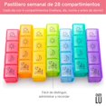 thumbnail image 3 of Organizador de Pastillas Semanal OVER LU pastillero portátil 28 compartimientos, 3 of 7