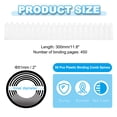 thumbnail image 2 of Uxcell 51mm (2") Plastic Binding Combs, 50 Pcs 21 Rings Comb Binding Spines 450 Sheet Capacity Letter Size for Binding Paper Sheets, White, 2 of 6