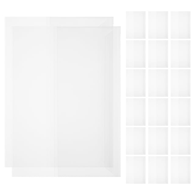 MOVTOTOP 20pcs Clear Plastic Book Covers For Paperbacks Waterproof For School Office Adjustable Book Covers Protect Against Wear And Tear
