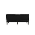 Mainstays Memory Foam Futon with Cupholder and USB, Black Faux Leather