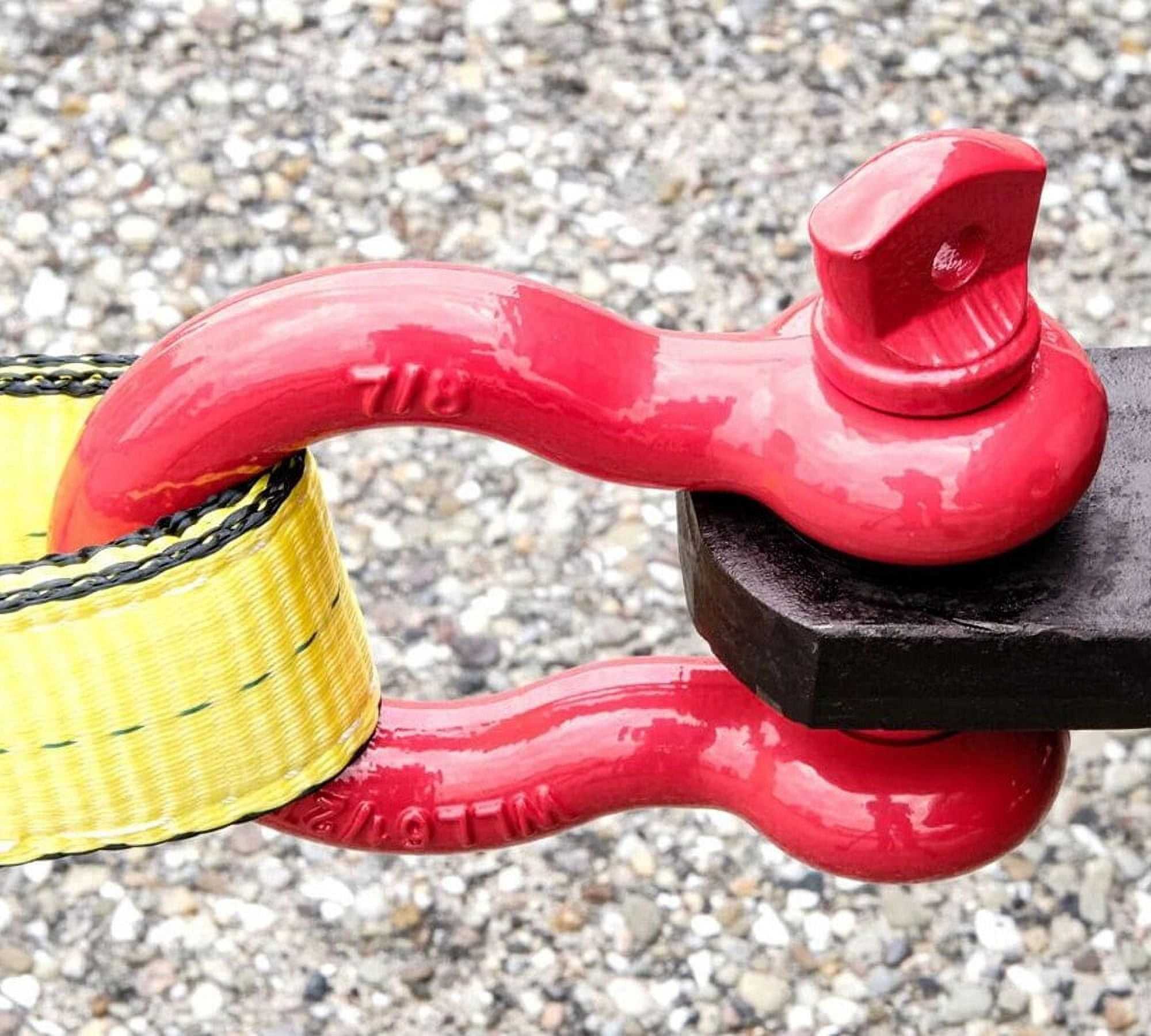 1/2" Anchor Shackle Forged Carbon Steel w/ Alloy Screw Pin Load Limit # 2.0 Tons (4,000 lbs) | Double Rust Protection Heavy Duty D Ring Shackle for Towing, Rigging & Vehicle Recovery (20 Pack)