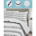 thumbnail image 4 of Black White Geometric Twin Size Down Alternative Comforter, Lightweight Comforter Quilt Bedding Set with Pillow Shams Modern Buffalo Plaid Abstract Art All Seasons Bed Comforter Duvet Insert 68"x86", 4 of 7