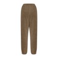 thumbnail image 4 of ZHYou Fleece Sweatpants for Women Soft Warm Casual Joggers with Pockets Elastic Drawstring Waist,Khaki,Size M, 4 of 6