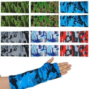 Boao 6 Pack Arm Cast Cover Elastic Cast Sleeve Arm Decorative Cast Cover Removable Washable Arm Cast Protector (Camo, Short)