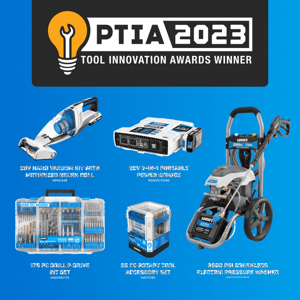 HART 175-Piece Assorted Drill and Drill Bit Set Wood/Metal/PVC