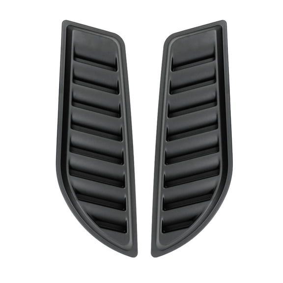 OMAC Hood Scoop Vent Air Flow Intake for Jeep Gladiator Black 2 Pcs