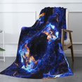 thumbnail image 3 of XMXT Throw Blankets, Abstract Art Flame Print Bed Blanket for Bedroom Sofa, 50 x 70 inches Black, 3 of 9