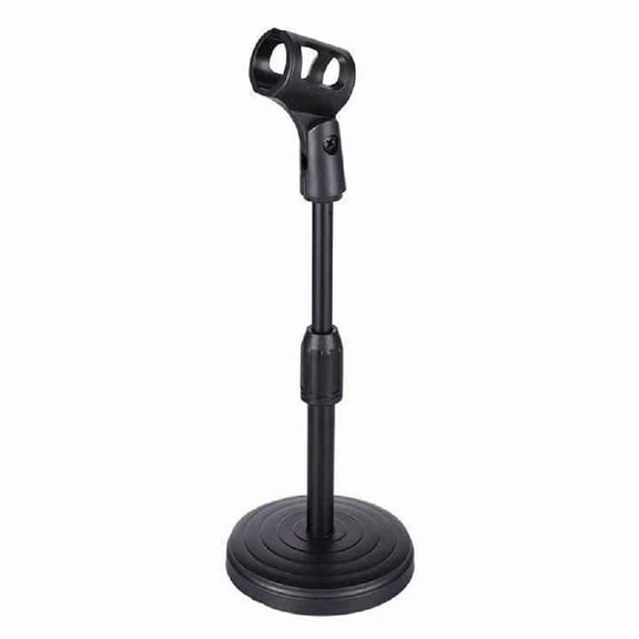 Heavy Duty Table Mic Holder with Adjustable Height for Live Streaming Interviews