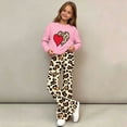 thumbnail image 5 of Cethrio Girls Graphic Outfit Sets, 2 PC Pullover Spring Fall Long Sleeve Girls' Clothing Sets Pink Size 5-6 T, 5 of 7