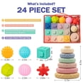 thumbnail image 3 of Juego de juguetes Jyusmile Baby de 6 a 12 meses con bloques y bolas apilables, 3 of 7