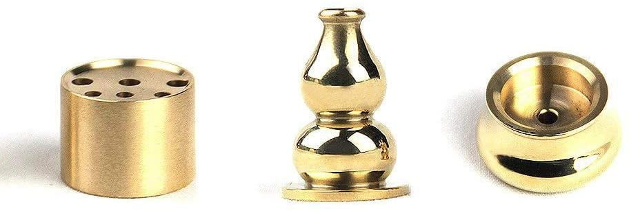Brass Metal Gourd Incense Burner Holder For Cones & Sticks & Coil 6N 