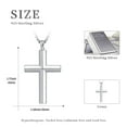 thumbnail image 5 of Coachuhhar Cross Necklace for Men 925 Sterling Silver Crucifix Pendant Necklace Religion Cross Jewelry Gifts for Father Husband Son, 5 of 7