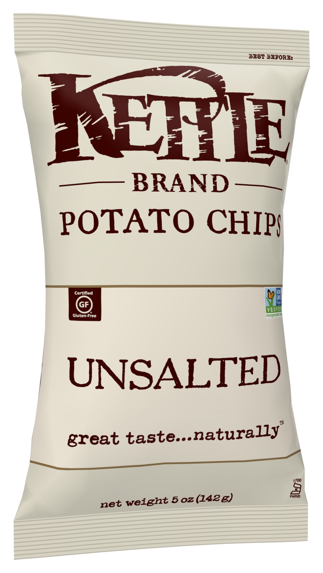 (15 Pack)Kettle Brand Potato Chips, Unsalted Kettle Chips, 5oz