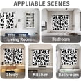 thumbnail image 6 of Cow Print Pattern Curtains Room Cute Black White Spot Rustic Fur Skin Farmhouse Cowhide Animal 42W x 63L Inch Rod Pocket Curtain for Bedroom Kitchen Living Room Window Drapes Treatment Fabric 2 Panels, 6 of 6