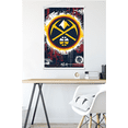 thumbnail image 5 of NBA Denver Nuggets - Maximalist Logo 23 Wall Poster with Magnetic Frame, 22.375" x 34", 5 of 5