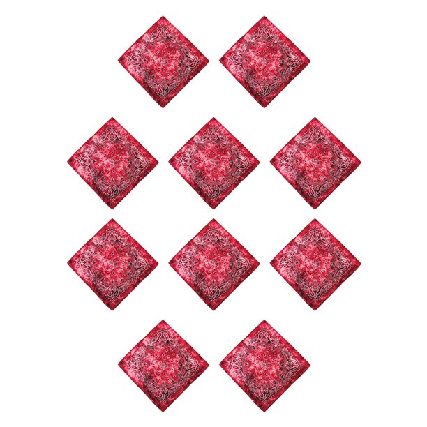 Jumpingount Pañuelo pequeño flexible hecho a mano sin costuras para la cabeza bufanda transpirable DIY artesanía anacardo moda Bandanas rojo Type1 NO1