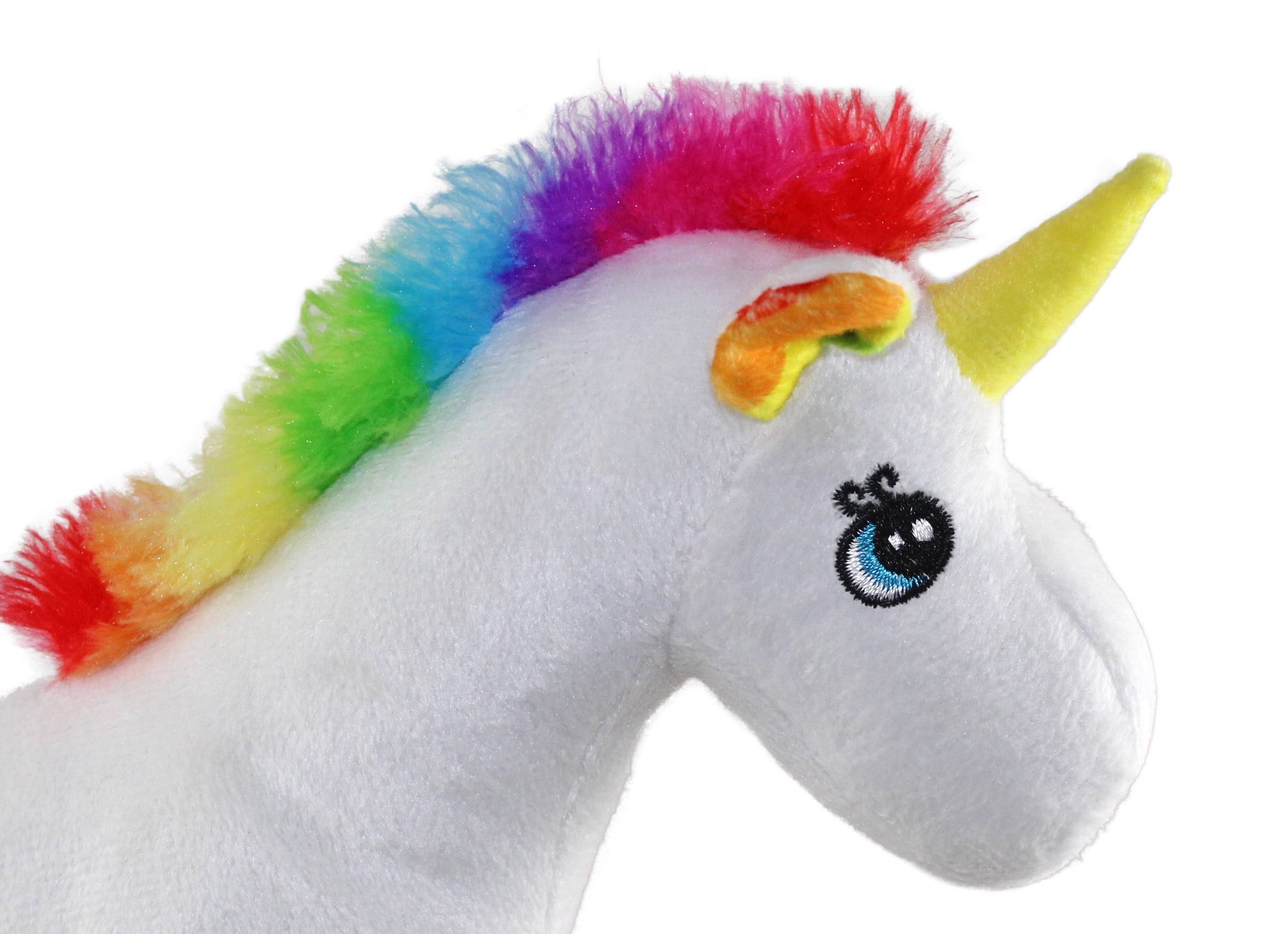 Plush Pal 11" Soft & Fluffy White Unicorn Stuffed Animal Toy with Rainbow Tail And Mane