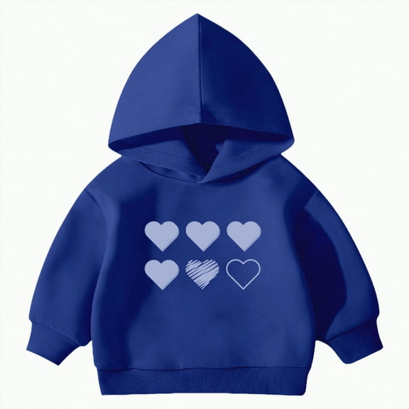 Ccpelsie Kids Hoodies for Boys Cute Printed Sweatshirts Casual Hooded Pullover for Little/Big Kids(Blue,18-24 Months)