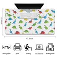 thumbnail image 5 of Long Mouse Pads for Desk,White Cartoon Dinosaurs Pattern Desk Mats on Top Of Desks, Desk Mouse Pad Extra Large with 3mm Non-Slip Base and Stitched Edge for Gaming,Office,Work,Home 47.3"x23.6", 5 of 6